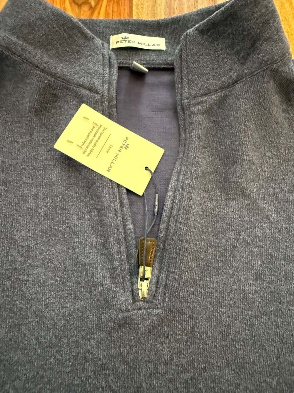NEW Peter Millar Men's Blue Quarter-Zip Sweater Vest - Picture 11 of 12